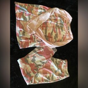 Pink camo pajama set